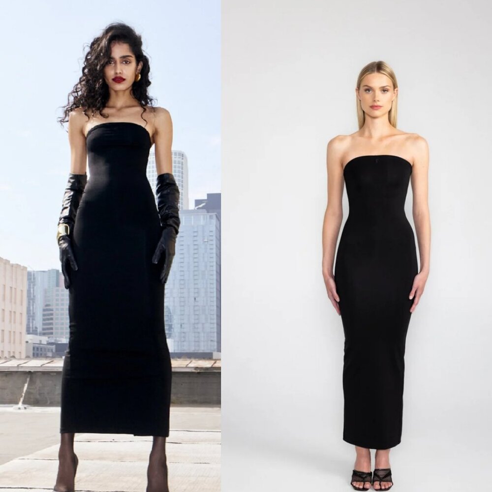 The Park Kate Strapless Maxi Dress in Black Medium NWT